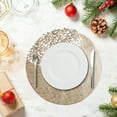 thumbnail image 4 of Visland Round Placemat Hollow Table Placemat Wear-resistant Heat-Resistant Dining Table Mat for Home Decoration, 4 of 7