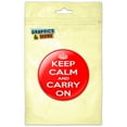 thumbnail image 1 of Keep Calm and Carry On Red Pinback Button Pin Badge, 1 of 2