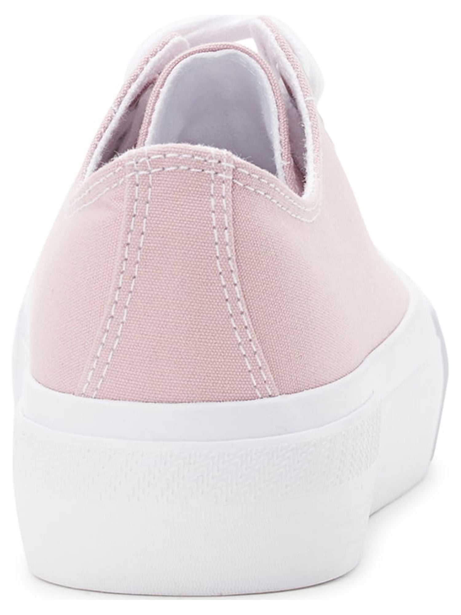 No Boundaries Women's Platform Lace Up Canvas Sneakers