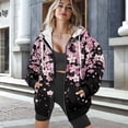 thumbnail image 2 of Yuyamidu Womens Oversized Sweatshirt Zip Up Hoodie Women Hoodies Cherry Blossom Hoodie Womens Zip Up Jacket Oversized Sweatshirts Long Sleeve Jackets Trendy Clothes for Women 2025 3XL, 2 of 8