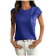 thumbnail image 2 of mfyjkho Tops Para Hacer Ejercicio Para Mujer, Camiseta Informal De Manga Corta Con Cuello Redondo Y Bolsillo En Color Liso Para Mujer Tops Para Salir S, 2 of 7