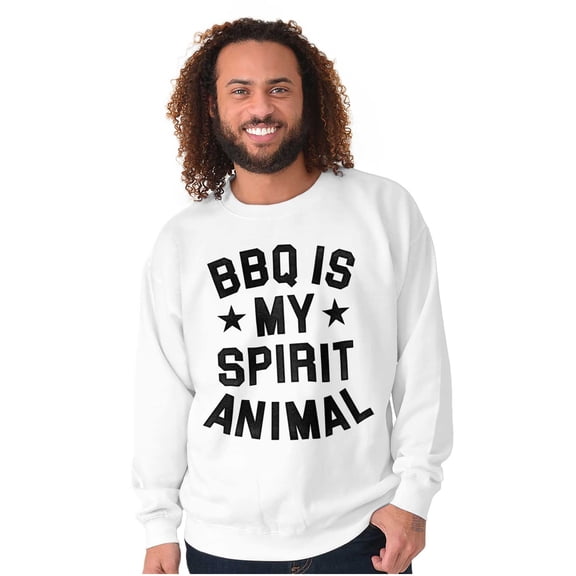 BBQ Spirit Animal Foodie Saying Unisex Plus Fleece Graphic Sweatshirt Brisco Brands 2X