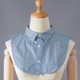 thumbnail image 2 of Blusa desmontable con cuello falso a rayas para mujer, 2 of 3