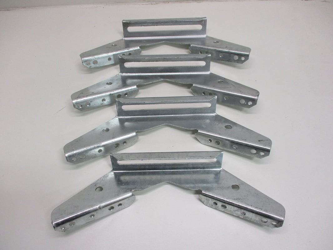 (4) V Wing Pontoon Boat Trailer Bunk Bolster Brackets / Adjustable