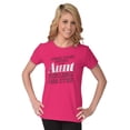 thumbnail image 4 of Cute Funny Favorite Cool Auntie Aunt Womens Slim Fit Graphic Tee Brisco Brands X, 4 of 5