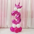 thumbnail image 3 of GUOOL All Numbers Crown Balloons Column Set Happy Birthday Arch Garland, 3 of 4