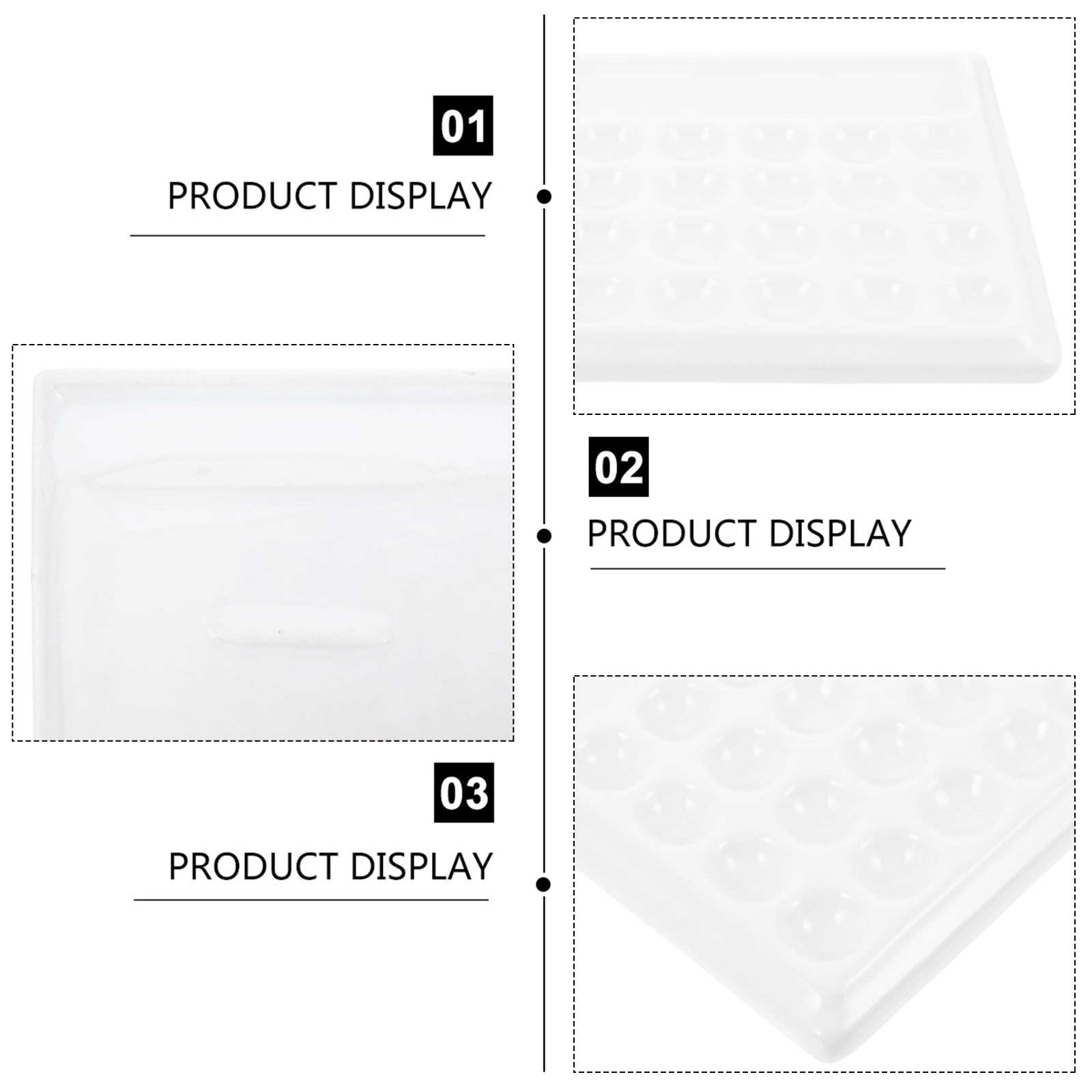 LOLIPPYY White Ceramic Painting Tray for Drawing with Smooth , Easy to Clean, Art Palette, 1 Piece