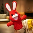 thumbnail image 2 of 13.78 Inch Bunny Hand Puppet Plush Toy with Movable Mouth Ventriloquist Prop for Interactive Play Storytime(Red), 2 of 6