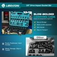 thumbnail image 3 of LIBRATON 3/8" Drive Impact Socket Set, 90PCS SAE & Metric Cr-V Deep & Shallow Impact Driver Sockets with Extension Bars, Ratchet, 3 of 9