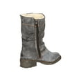 thumbnail image 3 of TMA EYES Buckle-Accent Leather Faux Fur Women Boots, 3 of 6