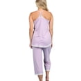 thumbnail image 4 of Doublju Women's Sleeveless Racerback Lace Capri Pajama 2 Pcs Set (Plus Size Available), 4 of 4
