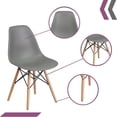 thumbnail image 4 of Silla Tipo Eames De Comedor Asiento Pp, Modernas gris, 4 of 8