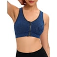 thumbnail image 4 of DODOING Women's Removable Cups High Support Workout Sports Bra Front Zipper Closure Sports Bra, 4 of 8