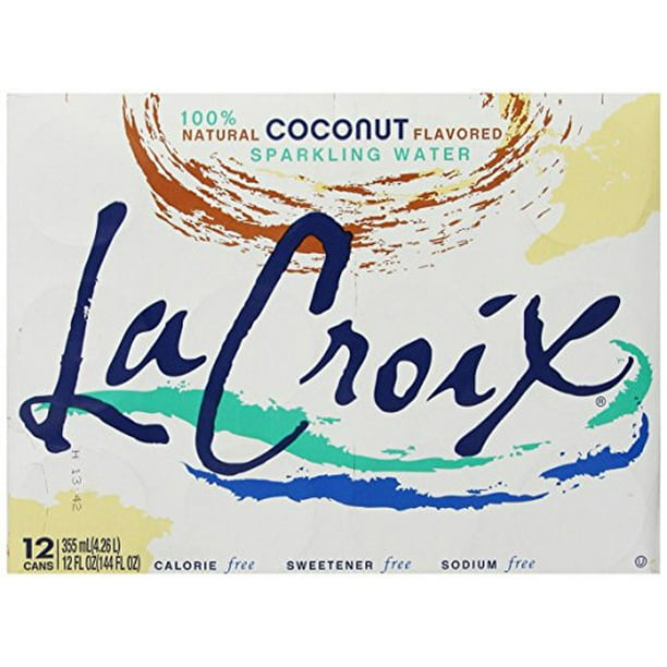 La Croix Sparkling Water, Coconut, 12 oz Can (Pack of 12)