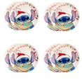 thumbnail image 2 of Set 6 Platos Trinche o Llanos Redondos de Porcelana Resistente, Diseño Stitch Navideño Falalala, Disney Clásicos, Juego de Platos 23 cm, 2 of 9