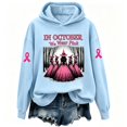 thumbnail image 4 of Grblisyd Breast Cancer Awareness Hoodies for Women In October We Wear Pink Long Sleeve Sweatshirts, 4 of 4