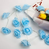 MesaSe 5Ft Pink LED Rose Flower String Lights，10 LED Flower Fairy String Lights Battery Operated Artificial Flowers Garland Lights for Valentine's Day Wedding Party Decor