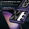 thumbnail image 4 of TECH CIRCLE Case for Samsung Galaxy S23+ Back Cover with Magnetic Kickstand + Metal Ring Holder + Lens Cover, Shockproof Hybrid PC+TPU Covers [360° Rotating Bracket] [Corner Protection] - Purple, 4 of 8