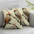thumbnail image 3 of Fenyluxe Pillow Cover Watercolor Original Nature Painting Passer Sparrows On Branch Animals Conversation Wildlife Season Soft Decorative Square Throw Pillow Cover 2pcs for Couch car Decoration White, 3 of 7