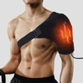 thumbnail image 2 of Heated Shoulder Wrap Brace Adjustable Shoulder Heating Pads with Extension Belt for Frozen Shoulder Dislocation Pain Relief black One Size, 2 of 6
