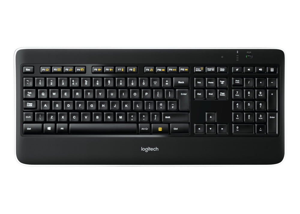 indvirkning handle Kyst Logitech K800 Illuminated Keyboard, Black - Walmart.com