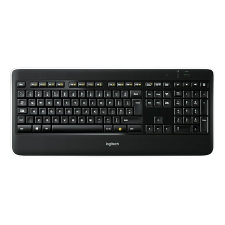 Logitech - K800 Full-size Wireless Illuminated Keyboard - Black