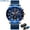 Blue, variant on New Fashion Mens Watches with Stainless Steel Top Brand Luxury Sports Chronograph Quartz Watch Men Relogio Masculino