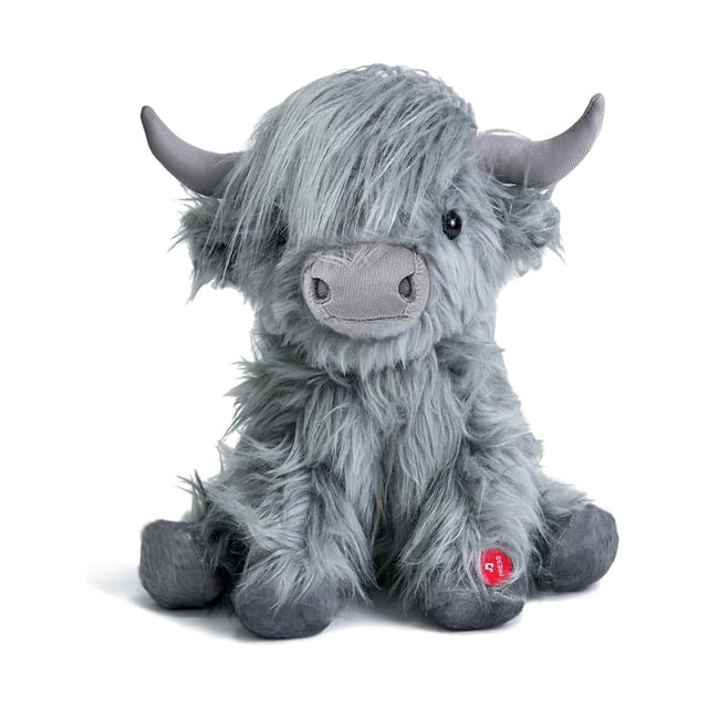 Animal de peluche Tonpect Highland Cow con sonido de mugido de 25 cm