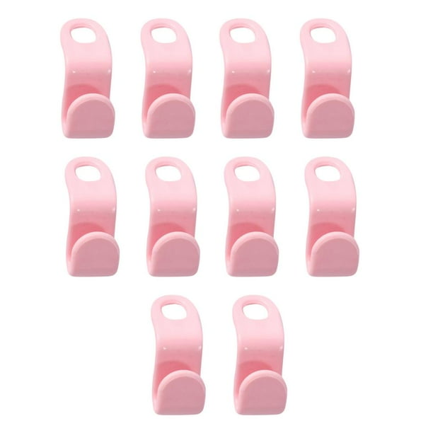 10 Uds. Gancho de conexión para colgar colgador de ropa ganchos de hebilla de conexión (rosa)