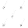 thumbnail image 1 of tamizeot Heart Shaped Stainless Steel Tea Infuser Spoon Strainer High Temperature Resistance Environmental for Protection Coating Steel Color 1pcs 5Set, 1 of 6
