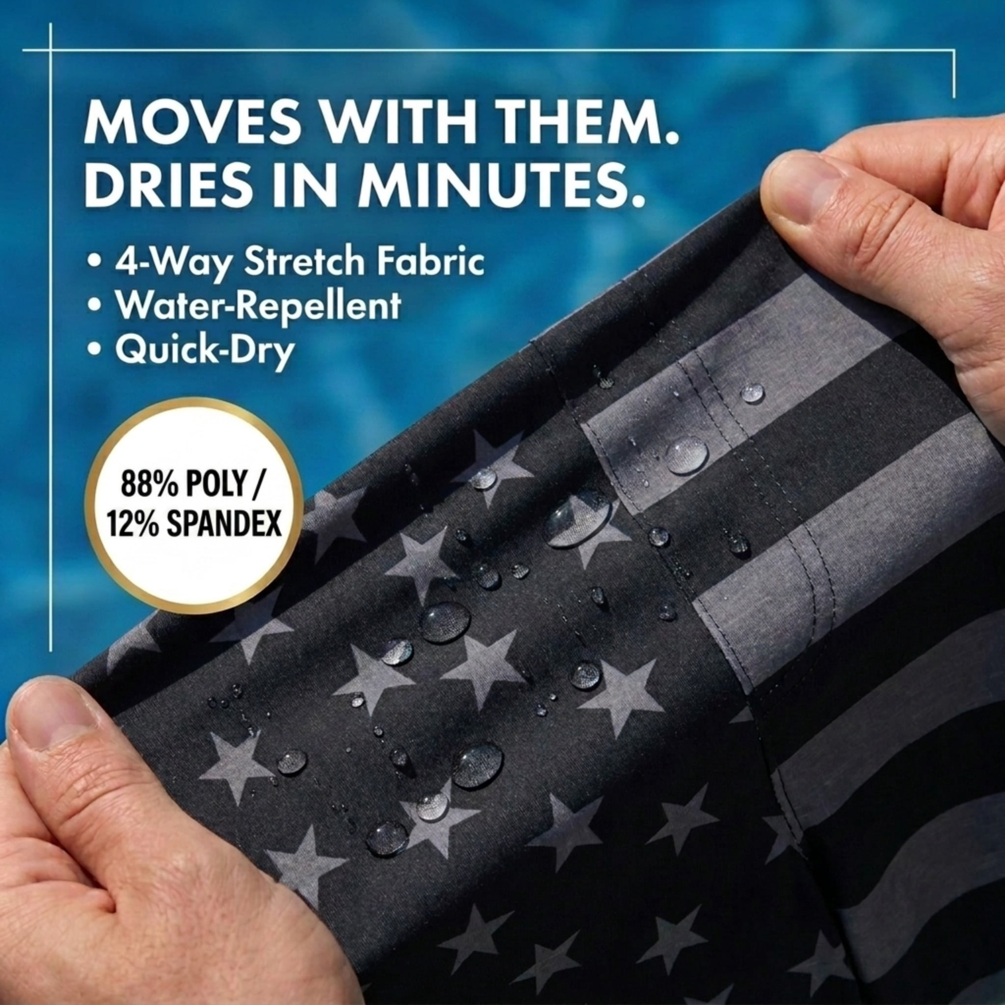 USA Flag Swim Trunk