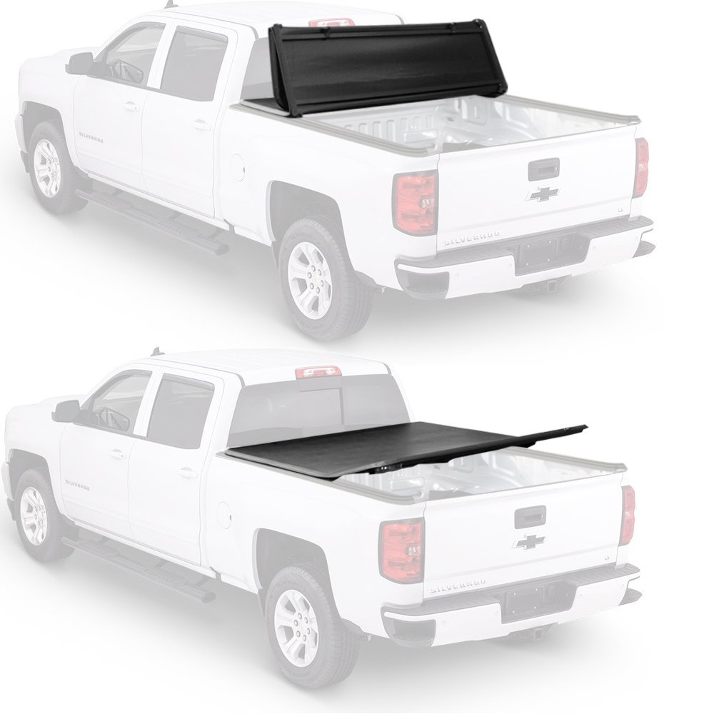 Leader Accessories 5 75ft Tri Fold Soft Uv Protect Truck Tonneau Cover Compatible 2014 2015 2016 2017 2018 Chevy Silverado Gmc Sierra Styleside Std Ext Crew Cab Bed Walmart Com Walmart Com