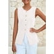 thumbnail image 3 of Chaleco PRETTYGARDEN sin mangas con botones blanco XXL, 3 of 8