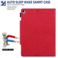 thumbnail image 3 of Allytech Case for Apple iPad 6th 5th Gen/ iPad Air 1 2, Multi Angle Stand Document Pocket Business Type Folio Flip Auto Sleep Wake Shockproof Case Cover Compatible with Keyboard, Red, 3 of 5
