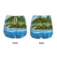 thumbnail image 3 of Balery Island And Coral Reef Pantalones cortos deportivos para mujer con forro y dos bolsillos, elásticos, para entrenamiento, gimnasio, yoga-XX-Large, 3 of 7