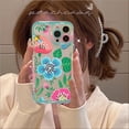 thumbnail image 1 of Funda de teléfono con flores y pájaros para iPhone, carcasa transparente con búho y flores para modelos 14, 13, 12, 11 Pro Max, Mini, X, Xs, XR, 6, 7, 8 Plus, SE 2020 Fivean unisex, 1 of 2