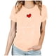 thumbnail image 3 of RKSTN Valentine Gifts Women's Valentine's Day T Shirts Oversized Crewneck Valentines Graphic Print Short Sleeve Shirt Womens Casual Solid Round Neck Plus Size Loose Fits Tee Top Summer Clothes, 3 of 7