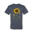 thumbnail image 2 of You Are My Sunshine Skull And Sunflower Inspirational/Christian Men's Graphic T-Shirt, Vintage Heather Blue, Large, 2 of 3