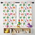 thumbnail image 5 of Blackout Kids Curtains,White Dinosaurs Flowers Pattern Childrens Insulated Curtains Set Of 2,Bedroom Essentials,Toddler Room Decor 42"x54", 5 of 5