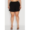 thumbnail image 3 of Womens Plus Size Airy Elastic Waist Shorts, 3 of 4