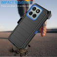 thumbnail image 3 of For Motorola Edge 2025 Case with Holster Belt Clip, Military Grade Drop Tested Full Body Protection Shockproof Heavy Duty Kickstand Cell Phone Case Defender Cover for Motorola Edge 2025 - Blue, 3 of 10