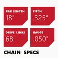 thumbnail image 4 of KAKEI Stihl Chainsaw Chain 18 Inch .325" Pitch .050" Gauge 68 Drive Links- 23RS 68 Fits Stihl (POST 2023 .050" Gauge) 025, MS250, MS251(3 Chains), 4 of 8