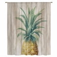 thumbnail image 2 of Vintage Pineapple Sheer Curtains 108 Inches Extra Long, Summer Botanical Wooden Light Filering Curtains, Privacy Drapes Simi Floor to Veiling Curtain for Living Room Bedroom Large Window Treatment, 2 of 9