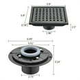 thumbnail image 5 of Cfowner 6" Shower Drain with Square Hole Pattern, Matte Black, 5 of 7