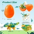 thumbnail image 3 of Ayieyill 12Pcs Pre Filled Easter Eggs with Dinosaurs Building Blocks, Egg Surprise Toys for Easter Basket Stuffers, Colorful, 3 of 9