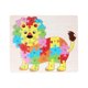 thumbnail image 3 of 2 Sets of Wooden Animal Shaped Puzzles 26 Alphabet Jigsaw Boards Educational Toys for Children Toddlers (Tortoise and Lion), 3 of 3
