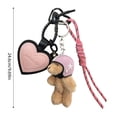 thumbnail image 3 of Heart Keyring Phone Keychain Creative Car Key Chain Bear Keyrings Ornaments Bag Charm for Woman, 3 of 9