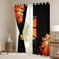 thumbnail image 3 of Homewish Cartoon Basketball Boys Blackout Curtains Set of 2 (52x84 Each), Black Orange Monogrammed J Window Curtains, Modern Ball Sports Player Curtains and Drapes, Black Out Curtains Room Decor, 3 of 6