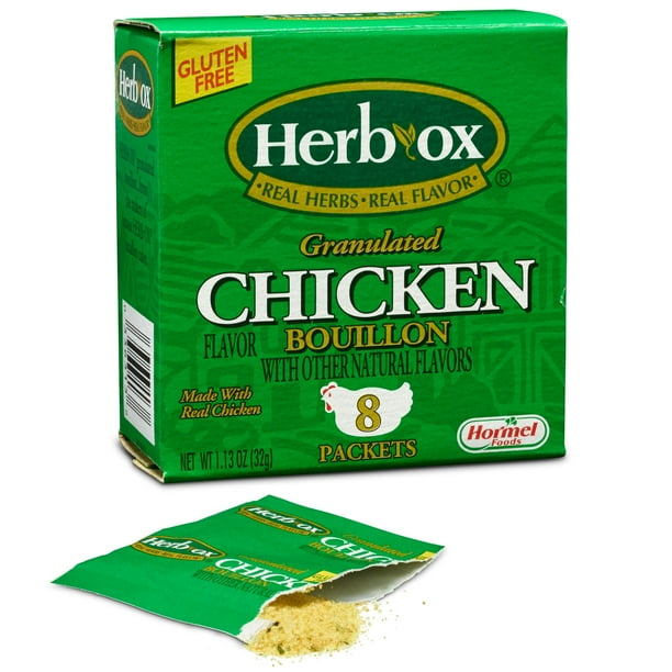 HerbOx Instant Broth & Seasoning Granulated Chicken Bouillon Packets