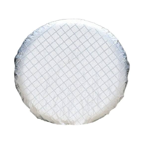 Japceit Housses de Pneus pour Roue de RV (4 Pack Argent), Protecteurs Solaires en Oxford pour Véhicule Récréatif Remorque de Bateau Véhicule Récréatif
